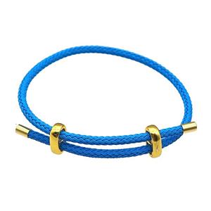 Skyblue Tiger Tail Steel Bracelet Adjustable, approx 3mm thickness [FR11380]