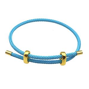 Aqua Tiger Tail Steel Bracelet Adjustable, approx 3mm thickness [FR11381]