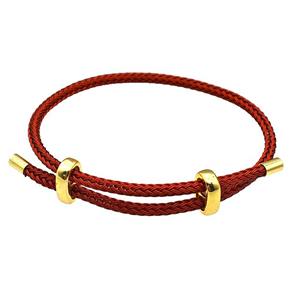 Red Tiger Tail Steel Bracelet Adjustable, approx 3mm thickness [FR11385]