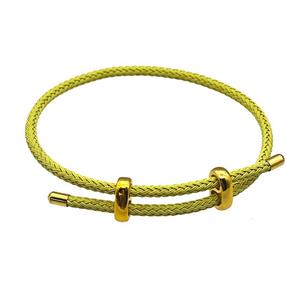 Olive Tiger Tail Steel Bracelet Adjustable, approx 3mm thickness [FR11387]