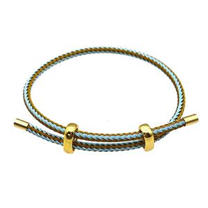 Tiger Tail Steel Bracelet, adjustable, approx 3mm thickness [FR11408]