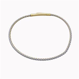 Nylon Cord Bracelet With Stainless Steel Clasp, approx 2mm thickness [FR11420]