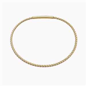 Beige Nylon Cord Bracelet With Stainless Steel Clasp, approx 2mm thickness [FR11428]