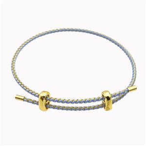 Blue Nylon Cord Bradelet Adjustable, approx 2mm thickness [FR11439]