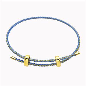 Blue Nylon Cord Bradelet Adjustable, approx 2mm thickness [FR11440]