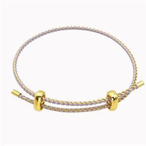 Lt.purple Nylon Cord Bradelet Adjustable, approx 2mm thickness [FR11441]