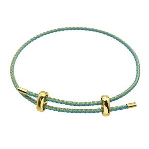 Green Nylon Cord Bradelet Adjustable, approx 2mm thickness [FR11443]