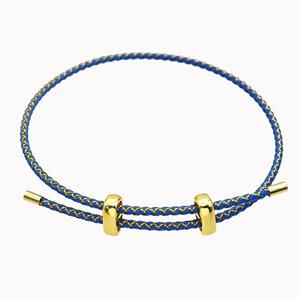 Lapisblue Nylon Cord Bradelet Adjustable, approx 2mm thickness [FR11444]