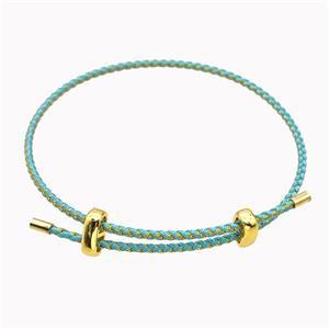Green Nylon Cord Bradelet Adjustable, approx 2mm thickness [FR11447]
