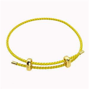 Yellow Nylon Cord Bradelet Adjustable, approx 2mm thickness [FR11449]