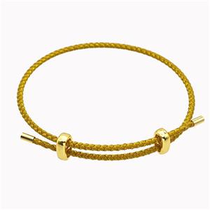 Brown Nylon Cord Bradelet Adjustable, approx 2mm thickness [FR11452]