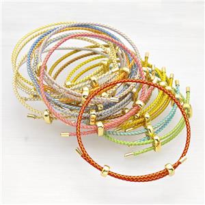 Nylon Cord Bradelet Adjustable Mixed, approx 2mm thickness [FR11456]