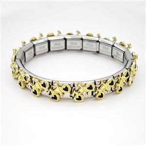 Stainless Steel Module Bracelet, approx 9mm, 17cm length [FR11484]