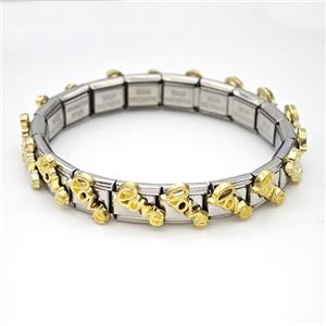 Stainless Steel Module Bracelet Love, approx 9mm, 17cm length [FR11538]