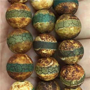 round Tibetan Agate Beads, approx 12mm dia [GA1690]