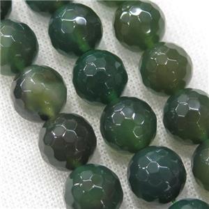 green Agate Beads, faceted round, approx 10mm dia [GA1694-10MM]