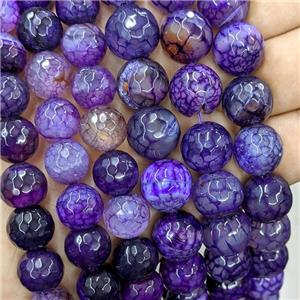 purple veins Agate Beads, faceted round, approx 12mm dia [GA1703-12MM]