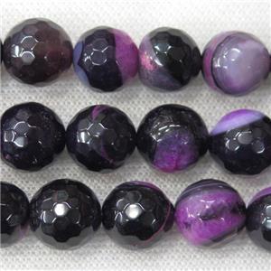 hotpink Druzy Agate beads, faceted round, approx 8mm dia [GA1718-8MM]