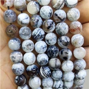 Fire Agate Beads, faceted round, approx 14mm dia [GA1724-14MM]