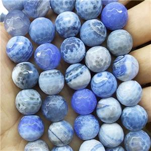 blue Fire Agate Beads, faceted round, approx 12mm dia [GA1728-12MM]