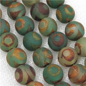 round green Tibetan Agate Beads, eye, matte, approx 8mm dia [GA1753-8MM]