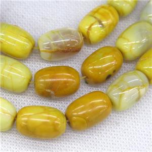 yellow Agate barrel beads, approx 13-18mm [GA1793]