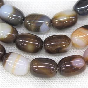 coffee Agate barrel beads, approx 13-18mm [GA1796]
