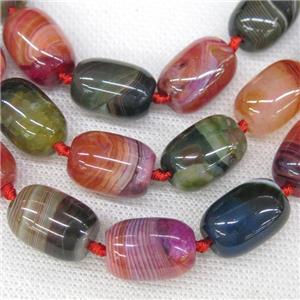 mixed Agate barrel beads with knot, approx 13-18mm [GA1801]