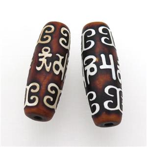 tibetan DZi Agate barrel beads, approx 14-40mm [GA1813]