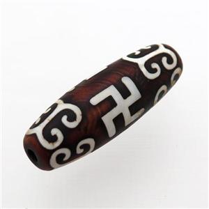 tibetan DZi Agate barrel beads, approx 14-40mm [GA1814]