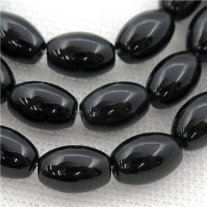 black Onyx Agate barrel beads, approx 6x9mm [GA1859-6X9MM]
