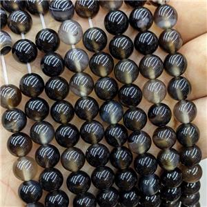 smoky Heihua Agate Beads, round, approx 10mm dia [GA1923-10MM]