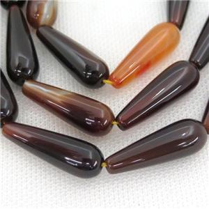 fancy Agate teardrop beads, approx 10x30mm [GA1973]