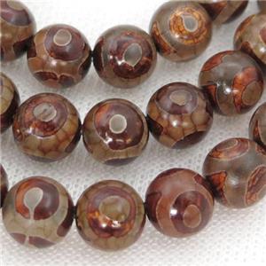 round Tibetan Agate Beads, eye, approx 10mm dia [GA1988-10MM]