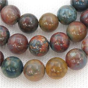 round Agate Beads, mix color, approx 10mm dia [GA1999]