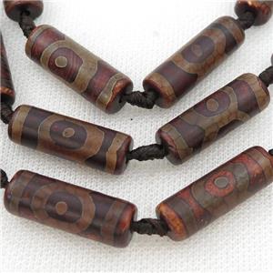 Tibetan Agate tube beads, eye, approx 10-30mm [GA2077]