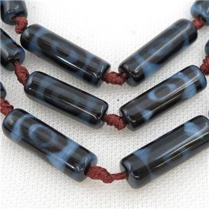 black Tibetan Agate tube beads, eye, approx 10-30mm [GA2078]