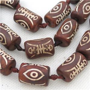 Tibetan Agate tube beads, eye, approx 15-22mm [GA2088]