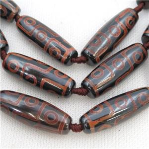 Tibetan Agate rice beads, eye, approx 14-40mm [GA2098]
