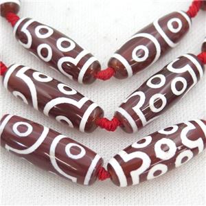 red Tibetan Agate rice beads, eye, approx 14-40mm [GA2107]