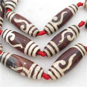 Tibetan Agate rice beads, approx 14-40mm [GA2112]