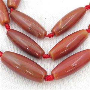 red Agate rice Beads, approx 14x40mm [GA2118]