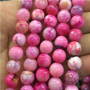pink dragonVeins Agate Beads, faceted round, approx 8mm dia [GA2141-8MM]