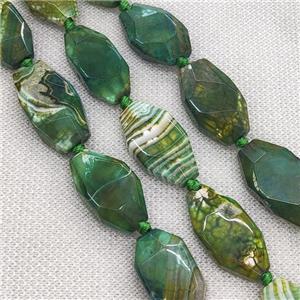 green Veins Agate Beads, freeform, approx 15-30mm [GA2174]