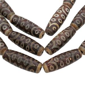 Tibetan Agate rice beads, eye, approx 15-40mm [GA2181]