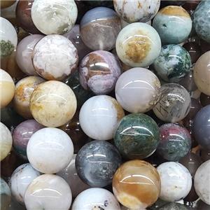 Natural Ocean Agate Beads, smooth round, approx 18mm dia [GA2182-18MM]