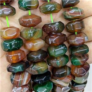 Coffee Agate Beads Faceted Rondelle Dye, approx 8-15mm [GA2187]
