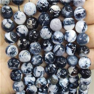 faceted round fire Agate Beads, approx 10mm dia [GA2218]