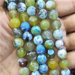 faceted round Agate Beads, dye, approx 10mm dia [GA2219]