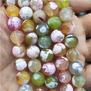 faceted round Agate Beads, dye, approx 10mm dia [GA2224]